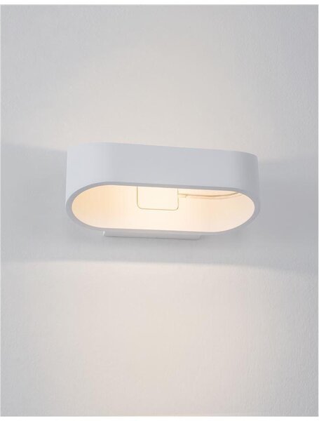 Nova Luce Venkovní nástěnné svítidlo MILE bílá hliník a sklo LED 9W 3000K 155st. IP54