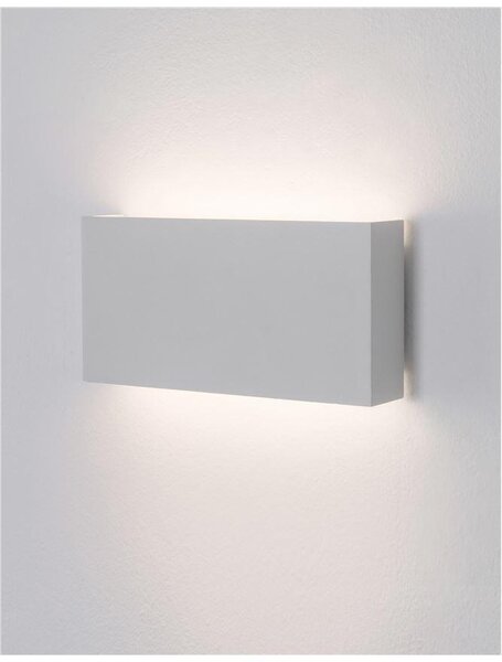 Nova Luce Venkovní nástěnné svítidlo MILE bílá hliník a sklo LED 2x5W 3000K 102st. IP54