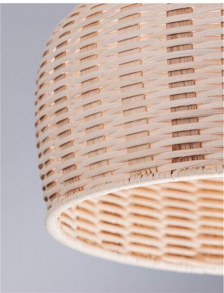 Nova Luce Závěsné svítidlo MIA přírodní ratan, E27 1x12W