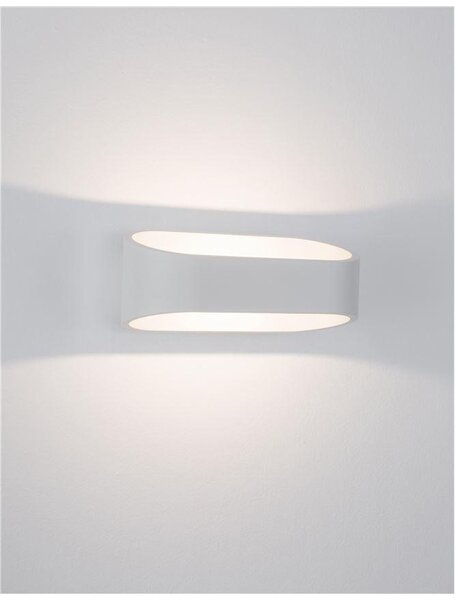 Nova Luce Venkovní nástěnné svítidlo MILE bílá hliník a sklo LED 9W 3000K 155st. IP54