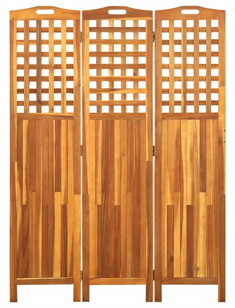 3dílný paraván 120 x 2 x 170 cm masivní akáciové dřevo