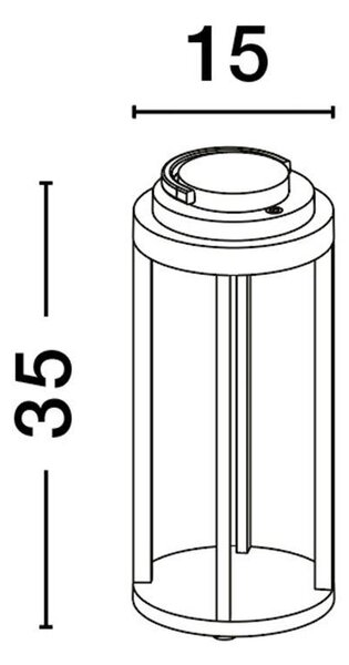 Nova Luce Venkovní stolní lampa MOCHA, LED 2W 3000K 5V, 96st. IP54