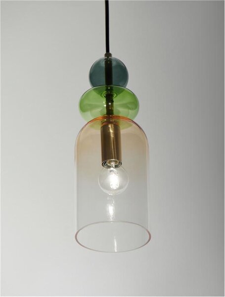Nova Luce Závěsné svítidlo MURANO, 10,8cm, E14 1x5W