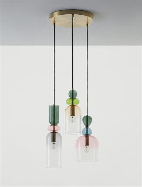 Nova Luce Závěsné svítidlo MURANO, 41,7cm, E14 3x5W