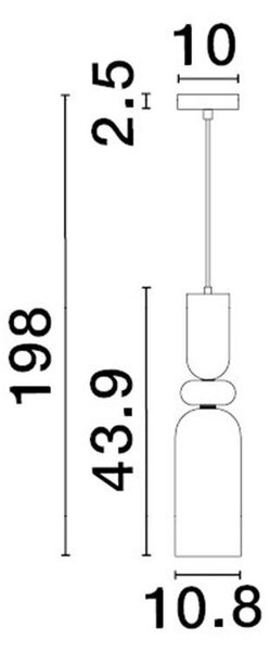 Nova Luce Závěsné svítidlo MURANO, 10,8cm, E14 3x5W