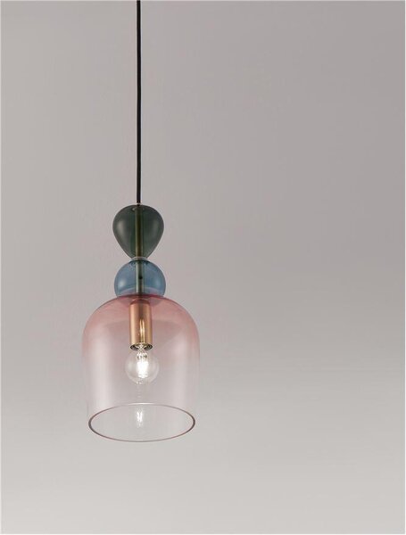Nova Luce Závěsné svítidlo MURANO, 15,7cm, E14 1x5W