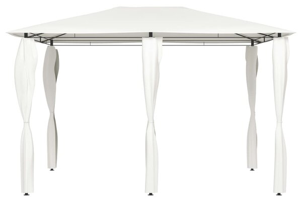 Altán s krytými sloupky 3 x 4 x 2,6 m krémový 160 g/m²