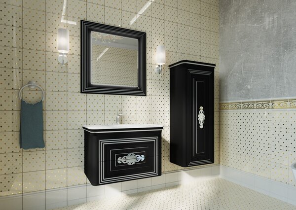 Lavedo Treviso Black 100 koupelnová skříňka s umyvadlem