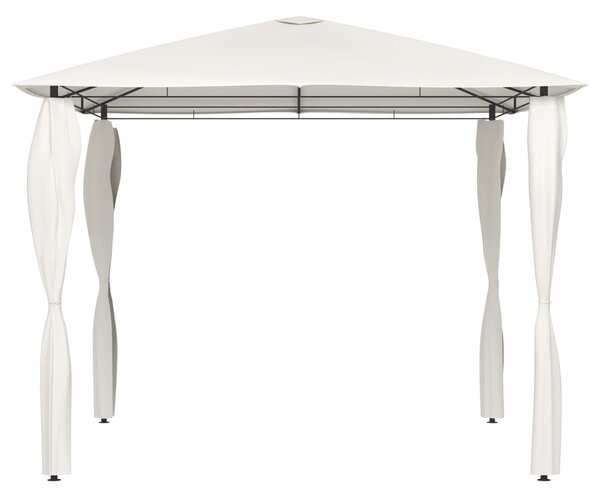 Altán s krytými sloupky 3 x 3 x 2,6 m krémový 160 g/m²