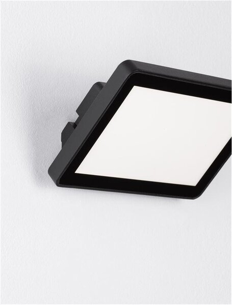 Nova Luce Venkovní nástěnné svítidlo NOBU černý hliník, LED 15W 3000K IP65