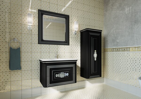 Lavedo Treviso Black 80 koupelnová skříňka s umyvadlem