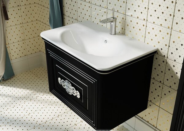 Lavedo Treviso Black 100 koupelnová skříňka s umyvadlem