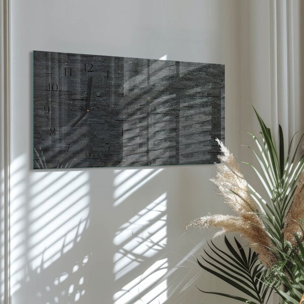 Skleněné hodiny horizontální Břidlicový kámen zsppc-60x30-00295389