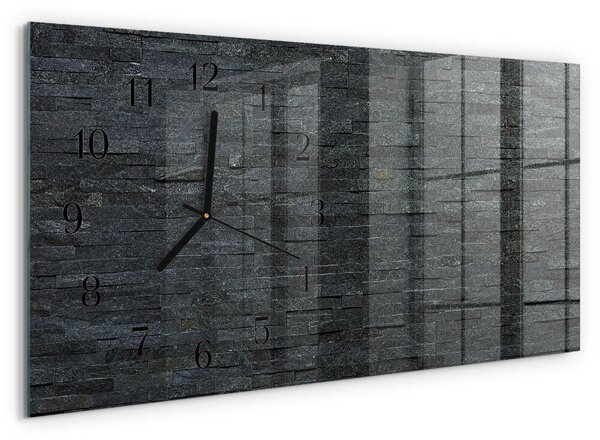Skleněné hodiny horizontální Břidlicový kámen zsppc-60x30-00295389