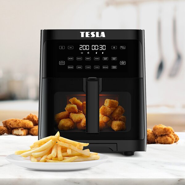TESLA AirCook & Steam QS550 XL - multifunkční parní a horkovzdušná fritéza