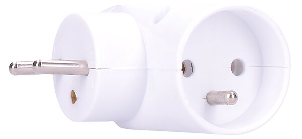 SOLIGHT Zásuvka rozbočovací P90 IP20/230V/2x10A + 1x2,5A, bílá