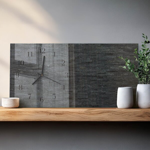 Skleněné hodiny horizontální Břidlicový kámen zsppc-60x30-00295389
