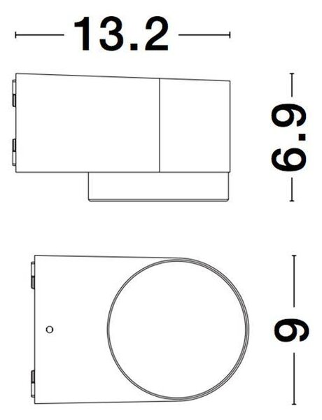 Nova Luce Venkovní nástěnné svítidlo NUS, LED 4W 3000K 120st. IP54 světlo dolů