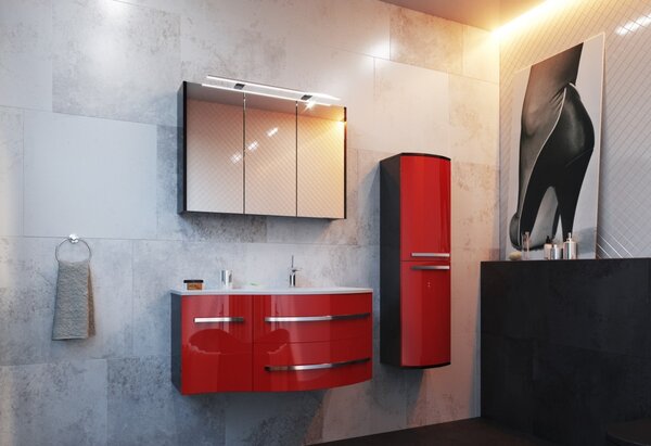 Lavedo Vanessa Red 110 koupelnová skříňka s umyvadlem Orientace: Levá