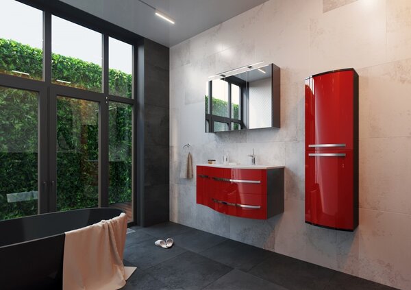 Lavedo Vanessa Red 110 koupelnová skříňka s umyvadlem Orientace: Levá