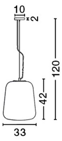 Nova Luce Závěsné svítidlo OLIVERIO, 33cm, E27 1x12W