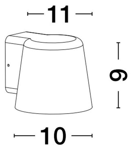 Nova Luce Venkovní nástěnné svítidlo OVI, GU10 1x7W IP54 světlo dolů