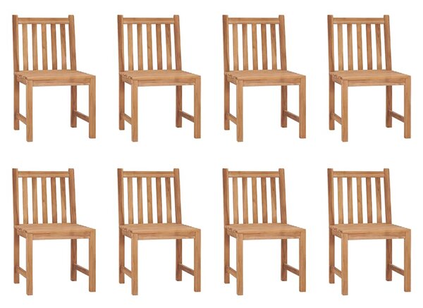 Zahradní židle s poduškami 8 ks masivní teak