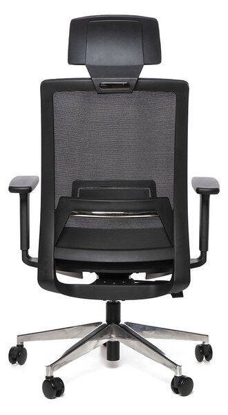 Kancelářská ergonomická židle FRAME — síť/látka, černá