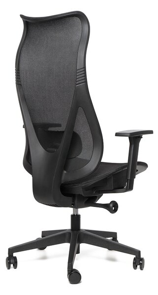 Kancelářská ergonomická židle HARMONY — síť, černá