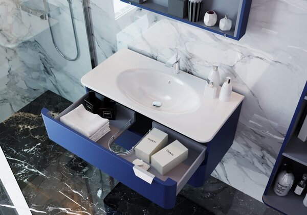 Lavedo Velluto Blue 100 koupelnová skříňka s umyvadlem