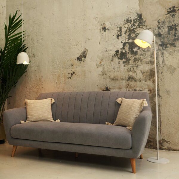 Bílá stojací lampa SULION Paris, výška 150 cm