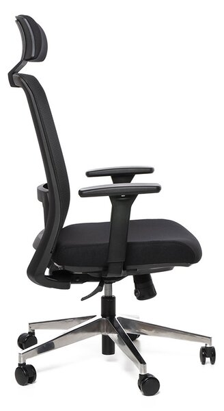 Kancelářská ergonomická židle FRAME — síť/látka, černá