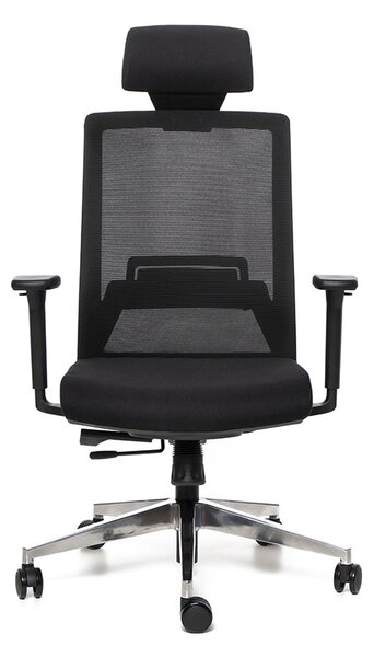 Kancelářská ergonomická židle FRAME — síť/látka, černá