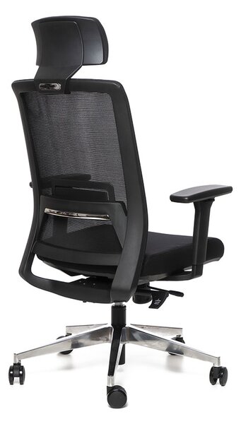 Kancelářská ergonomická židle FRAME — síť/látka, černá