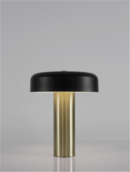 Nova Luce Stolní lampa PANDORA zlatý a černý hliník a akryl LED 18W 3000K