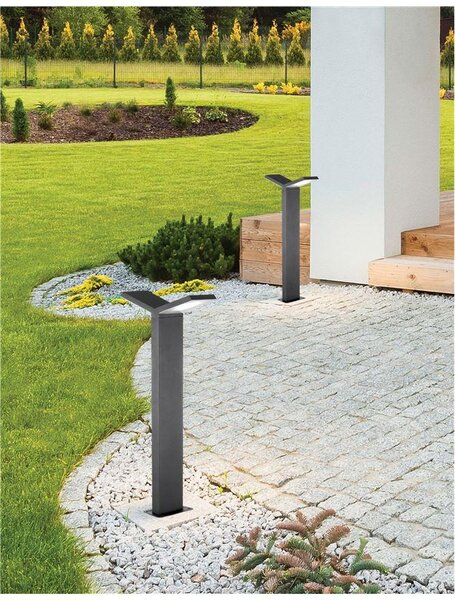 Nova Luce Venkovní sloupkové svítidlo PARK, LED 2x6W 3000K 120st. IP54 AC vč. driveru
