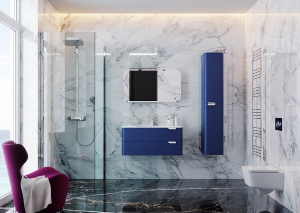 Lavedo Velluto Blue 100 koupelnová skříňka s umyvadlem