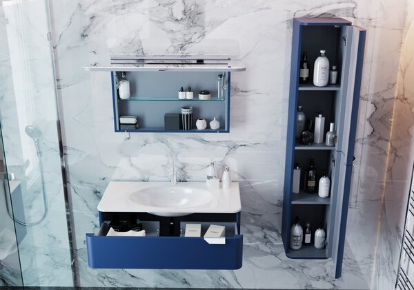Lavedo Velluto Blue 100 koupelnová skříňka s umyvadlem