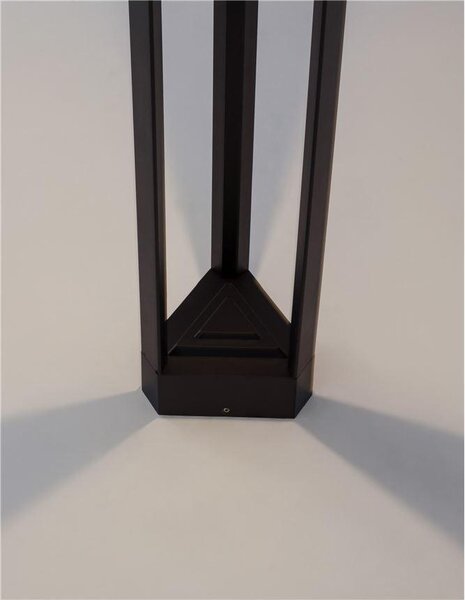 Nova Luce Venkovní sloupkové svítidlo PAX černý hliník, 80cm, LED 9W 3000K, IP54