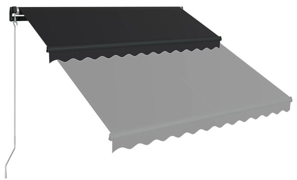 Ručně zatahovací markýza 300 x 250 cm antracitová