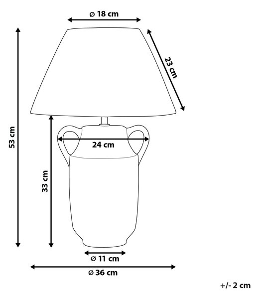 Stolní lampa LIMONES Keramika Zelená