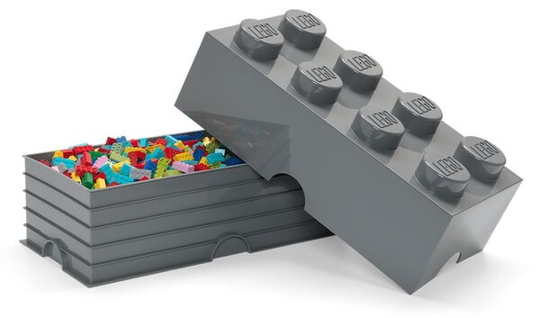 Dětský tmavě šedý úložný box LEGO® Rectangle