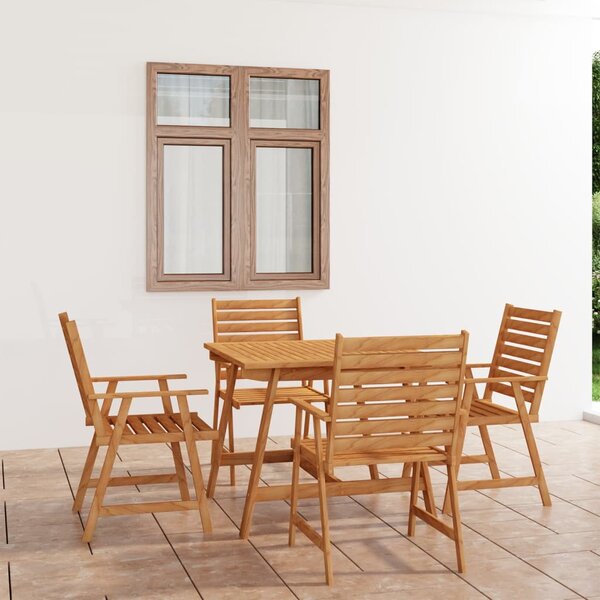 5dílný zahradní jídelní set masivní akáciové dřevo
