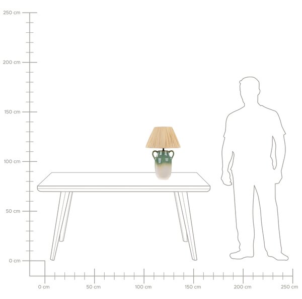 Stolní lampa LIMONES Keramika Zelená