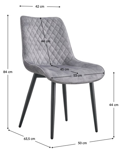KONDELA Jídelní židle, světle šedá/černá, ZAINA TYP 1