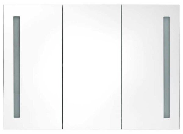 LED koupelnová skříňka se zrcadlem 89 x 14 x 62 cm zářivě bílá