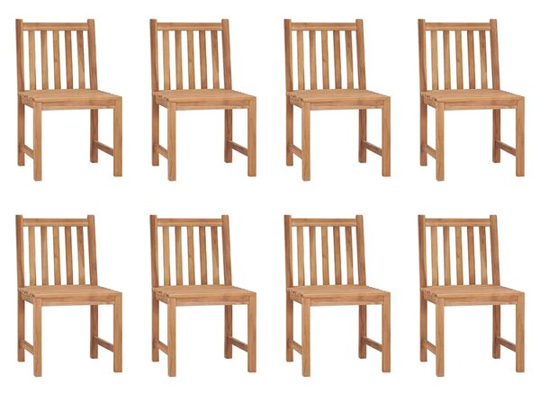 Zahradní židle s poduškami 8 ks masivní teak