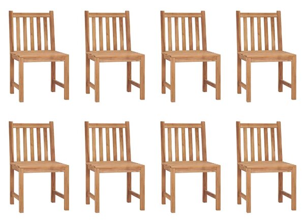 Zahradní židle s poduškami 8 ks masivní teak