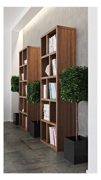 Knihovna v dekoru ořechu v přírodní barvě 70x198 cm Berlin – TemaHome