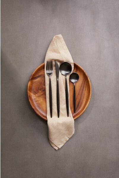 Černý nerezový příbor 16 ks Modern retro – Premier Housewares